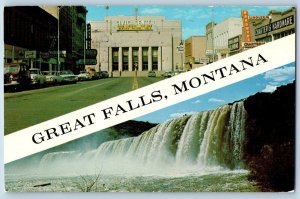 Great Falls Montana MT Postcard Montana's Largest City Multiview 1967 Vintage