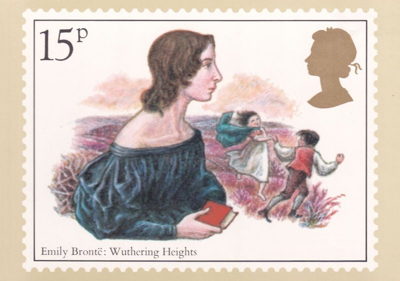 Emily Bronte Wuthering Heights Book Limited Edition Postcard