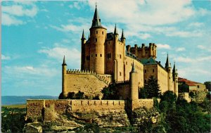 Spain Alcazar Castle Segovia Pan Am Airlines Advertising Postcard H15