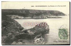 Old Postcard Ile d'Ouessant La Pointe and Port of stiff