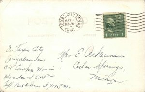 Texas City TX Locus Caf Bus Station Roadside Real Photo Postcard