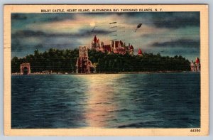 Boldt Castle, Heart Island, Thousand Islands, New York, Vintage Wm Jubb Postcard