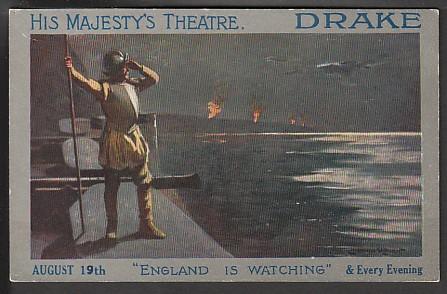 England is Watching Drake Theatre Post Card PPC295