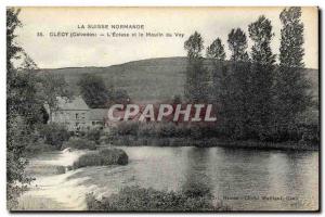 Old Postcard Clecy L & # 39ecluse and mill Vey