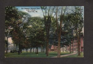 ME Campus View Colby College Waterville Maine Vintage Postcard