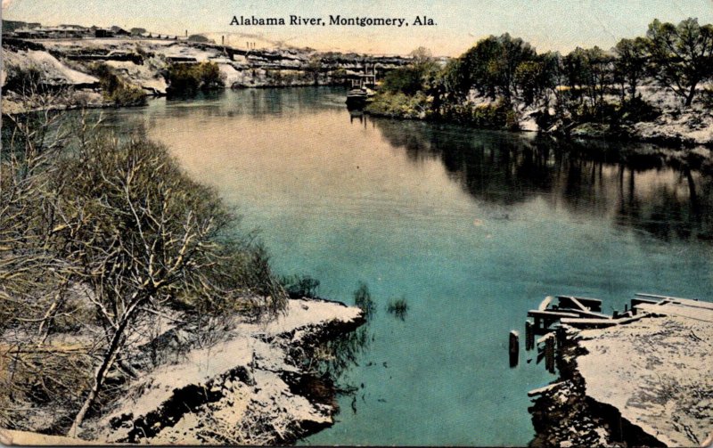 Alabama Montgomery Scene On The Alabama River 1917 Curteich