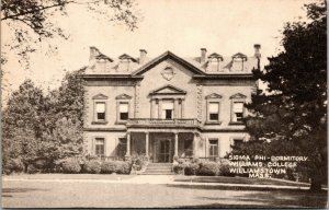 Vintage Sigma Phi Dormitory Williams College Williamstown MA Postcard