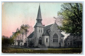 1909 View Of Congregational Church Hart Michigan MI Posted Antique Postcard