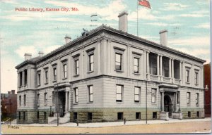 Postcard MO Kansas City - Public Library