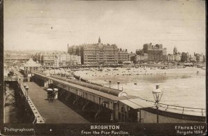 Brighton England Pier Pavilion c1910 Real Photo RPPC Vintage Postcard