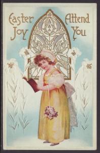 Easter Joy Attend You,Girl Postcard