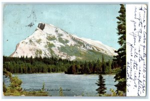c1910 Mt. Rundle from Bow River Banff Alberta Canada Posted Postcard