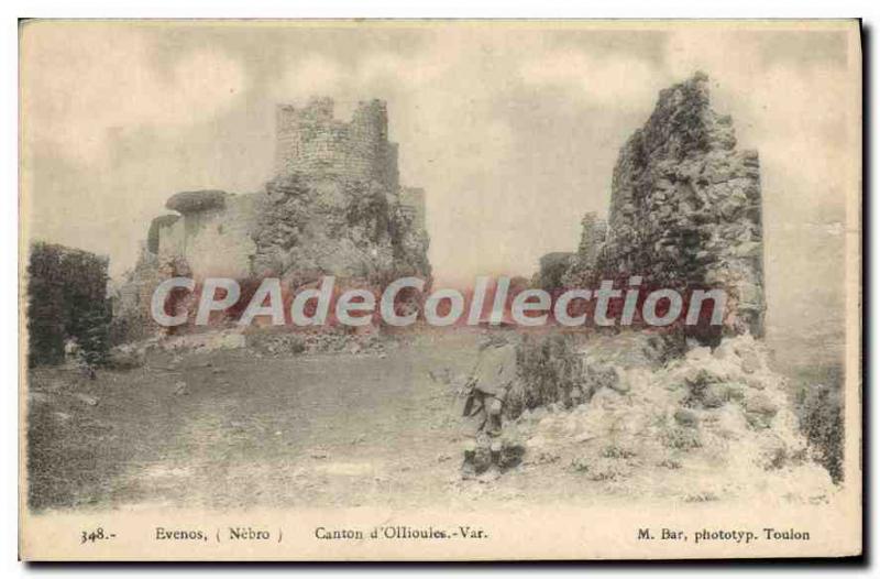 Postcard Old Centon Evenos Ollioules