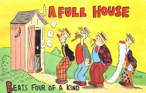 E. C. Kropp Comic A Full House Beats Four of A Kind Postcard