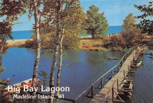 2~4X6 Postcards Madeline Island, WI Wisconsin  INDIAN GRAVEYARD & BIG BAY LAGOON