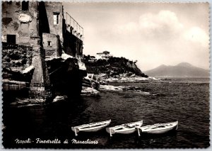 Napoli Finestrella Di Marechiaro Naples Italy Boats Real Photo RPPC Postcard