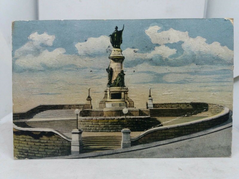 Vintage Oil Based Postcard Lavalle Monument Quebec Canada 1928