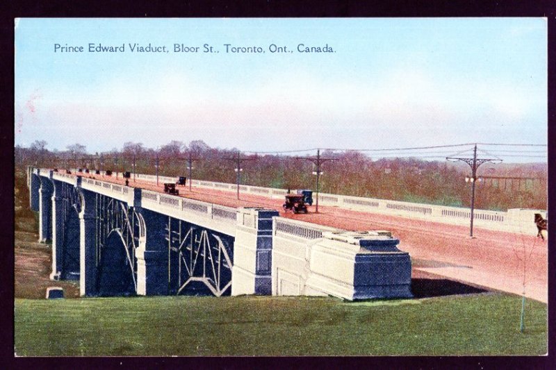 Ontario TORONTO Prince Edward Viaduct Bloor Street Postcard Canadian Series DB