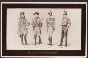 Military Postcard - Soldiers - The Pageant Types of Uniforms  RS1058 