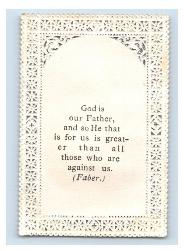 1870s-80s Religious Engraved Die-Cut Paper Lace Card #2 F139