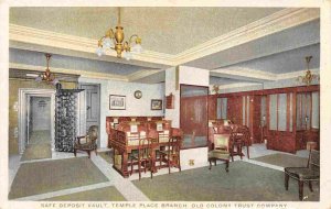 Safe Deposit Bank Vault Temple Place Branch Boston Massachusetts postcard