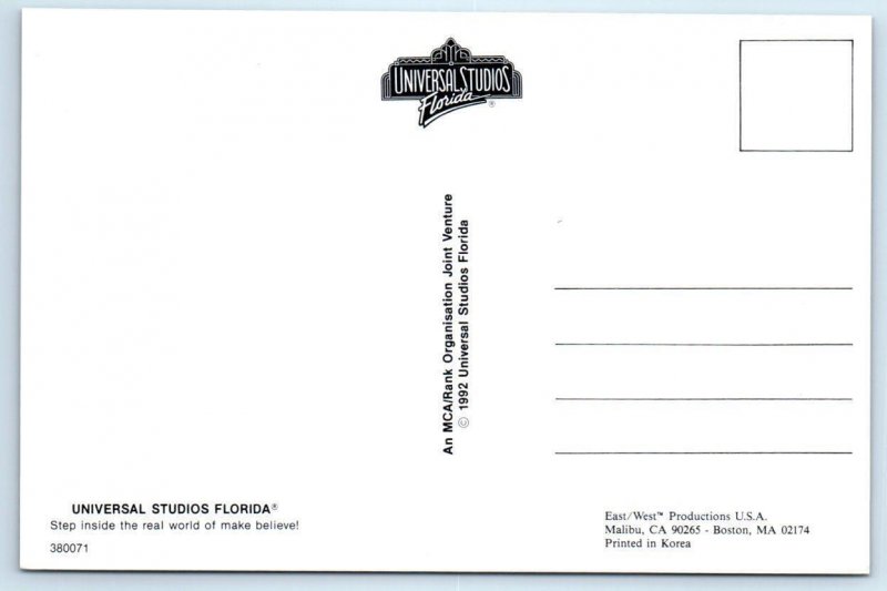 UNIVERSAL STUDIOS, Orlando FL ~ Night Neon BATES MOTEL 1992 ~ 4x6 Postcard