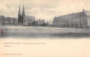 Oostacker Belgium birds eye view Lourdes en Flandre antique pc Y15140