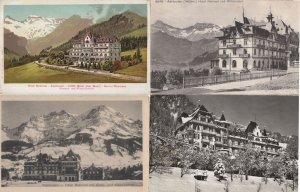 Hotel National Adelboden 4x Switzerland Old Postcard s