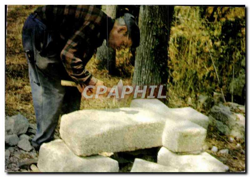 Postcard Modern Breizh On The Way From The Cross Piker Maen stonecutter