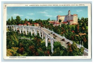 C.1910 Hotel Vista Del Arroyo Pasadena, CA Vintage Postcard F96