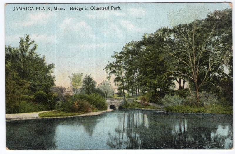 Jamaica Plain, Mass, Bridge in Olmstead Park