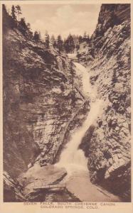 Colorado Colorado Springs Seven Falls South Cheyenne Canon Albertype