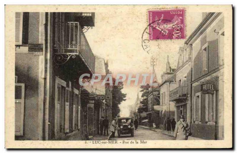 Old Postcard Luc Sur Mer Street Sea hotel jobs