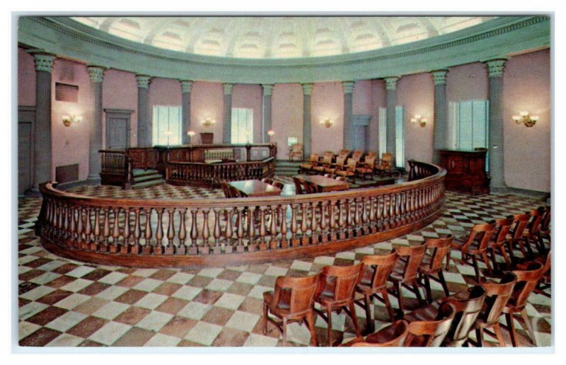 ST. LOUIS, Missouri MO ~ Old Courthouse WEST OVAL COURTROOM 1964  Postcard