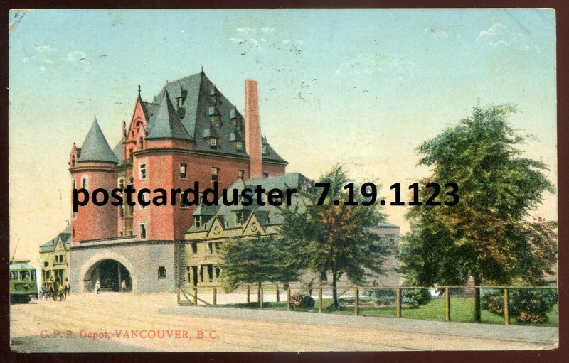 1123 - VANCOUVER BC 1912 CPR Depot Train Station