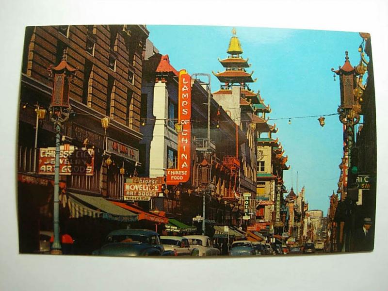 1940s Lamps Of China Restaurant San Francisco CA Grant Ave Unused Postcard y8121