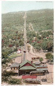 12630 Trolley Cars at Cable Incline, Lookout Mountain, Tennessee - Detroit Publ.