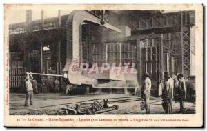 Old Postcard Le Creusot Factories Schneider The world's largest rolling mill