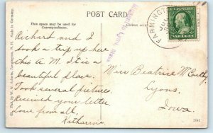 FARMINGTON, New Hampshire NH ~ Handcolored POKE O' MOONSHINE BROOK 1910 Postcard