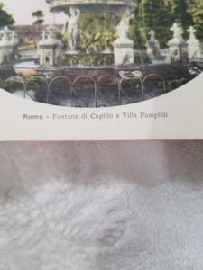 Antique Postcard from Italy, Roma - Fontana di Cupido e Villa Pamphili