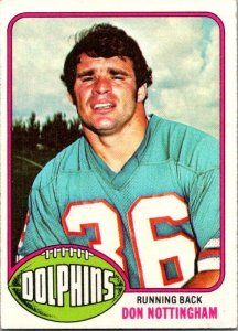 1976 Topps Football Card Don Nottingham Miami Dolphins sk4479