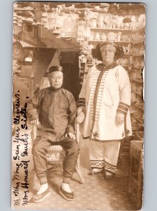 1911 Wong Sun Yue Clemens Chinatown Interracial San Francisco California CA RPPC