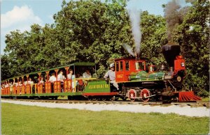 Winnipeg Manitoba Assiniboine Park Miniature Steam Train Railroad Postcard H24