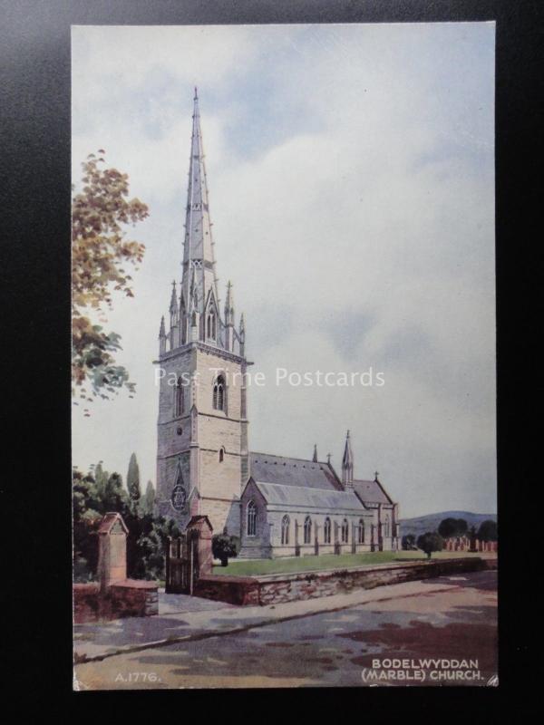 Denbighshire BODELWYDDAN (MARBLE) CHURCH c1935 by Valentine A1776