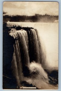c1910's Horseshoe Falls Niagara Falls New York NY RPPC Photo Antique Postcard