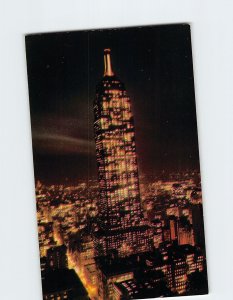 Postcard Empire State Building at Night New York City New York USA