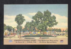 OCALA FLORIDA CORDREY'S TOURIST COURT MOTEL VINTAGE LINEN ADVERTISING POSTCARD