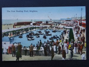 East Sussex BRIGHTON The New Boating Pool c1920s Postcard