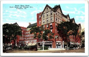 VINTAGE POSTCARD THE NORTH SHORE HOTEL LOCATED AT EVANSTON ILLINOIS