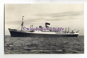 cb0468 - Ellerman Line Cargo Ship - City of Durban , built 1954 - postcard